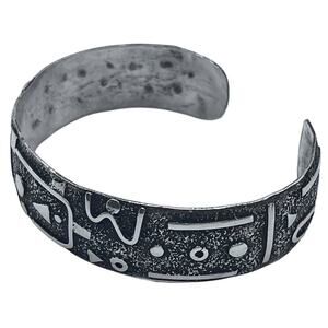 Vintage Israel Silver 925 Cuff Bracelet